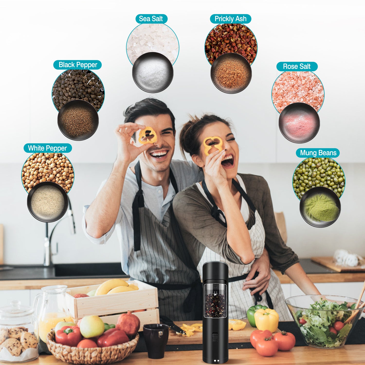 Electric Salt & Pepper Gravity-Auto Grinder