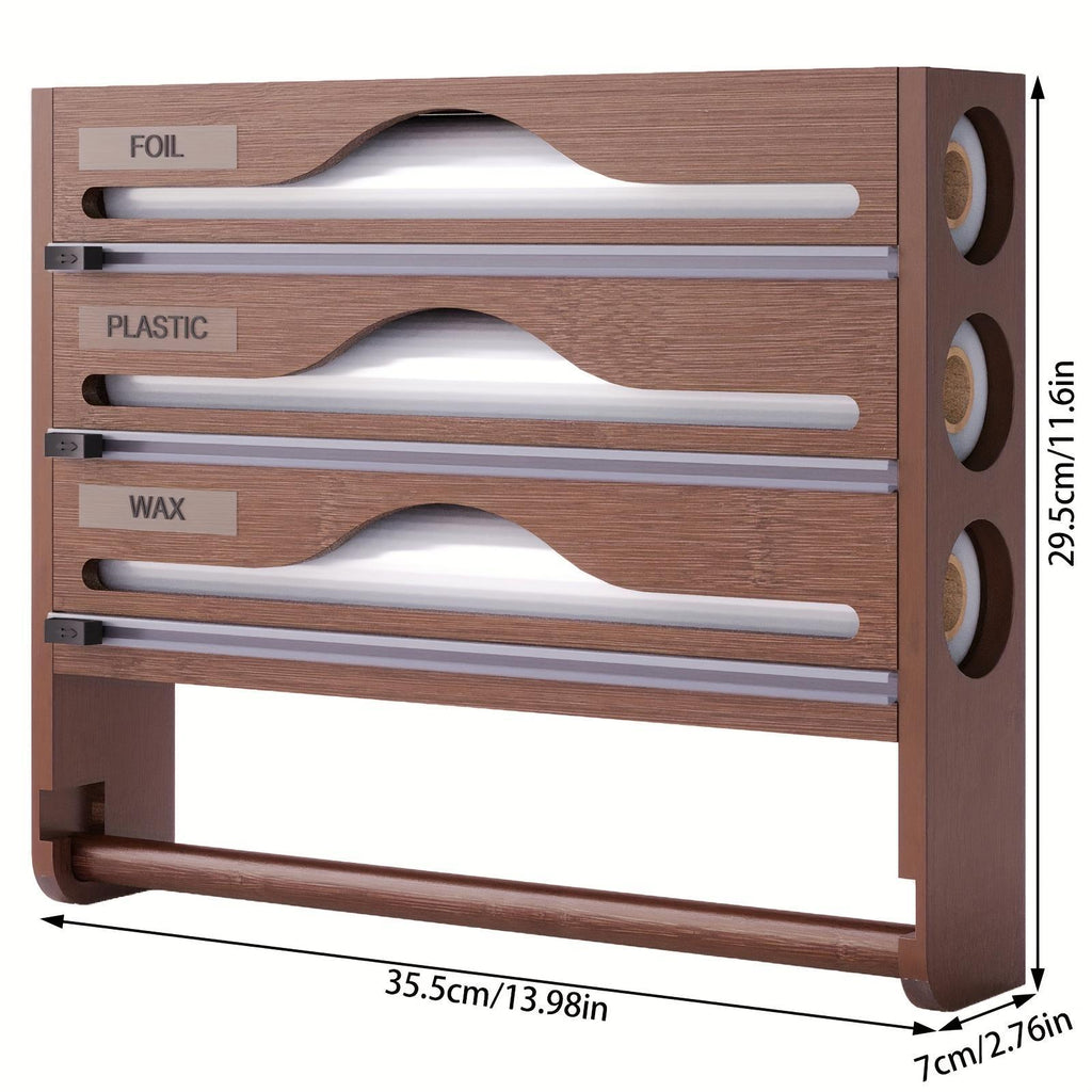 Bamboo 4-in-1 Kitchen Organizer & Dispenser