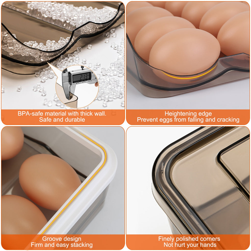 Glide & Stack Rolling Egg Dispenser (36-Egg Capacity)