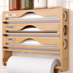 Bamboo 4-in-1 Kitchen Organizer & Dispenser