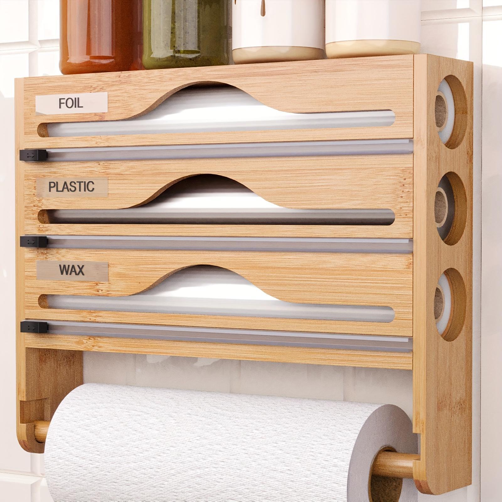 Bamboo 4-in-1 Kitchen Organizer & Dispenser