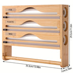 Bamboo 4-in-1 Kitchen Organizer & Dispenser