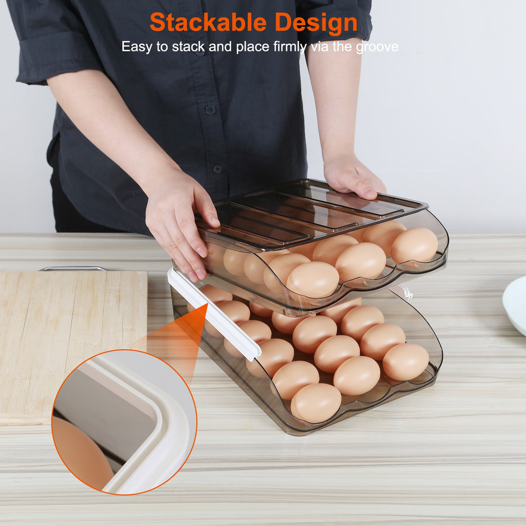 Glide & Stack Rolling Egg Dispenser (36-Egg Capacity)
