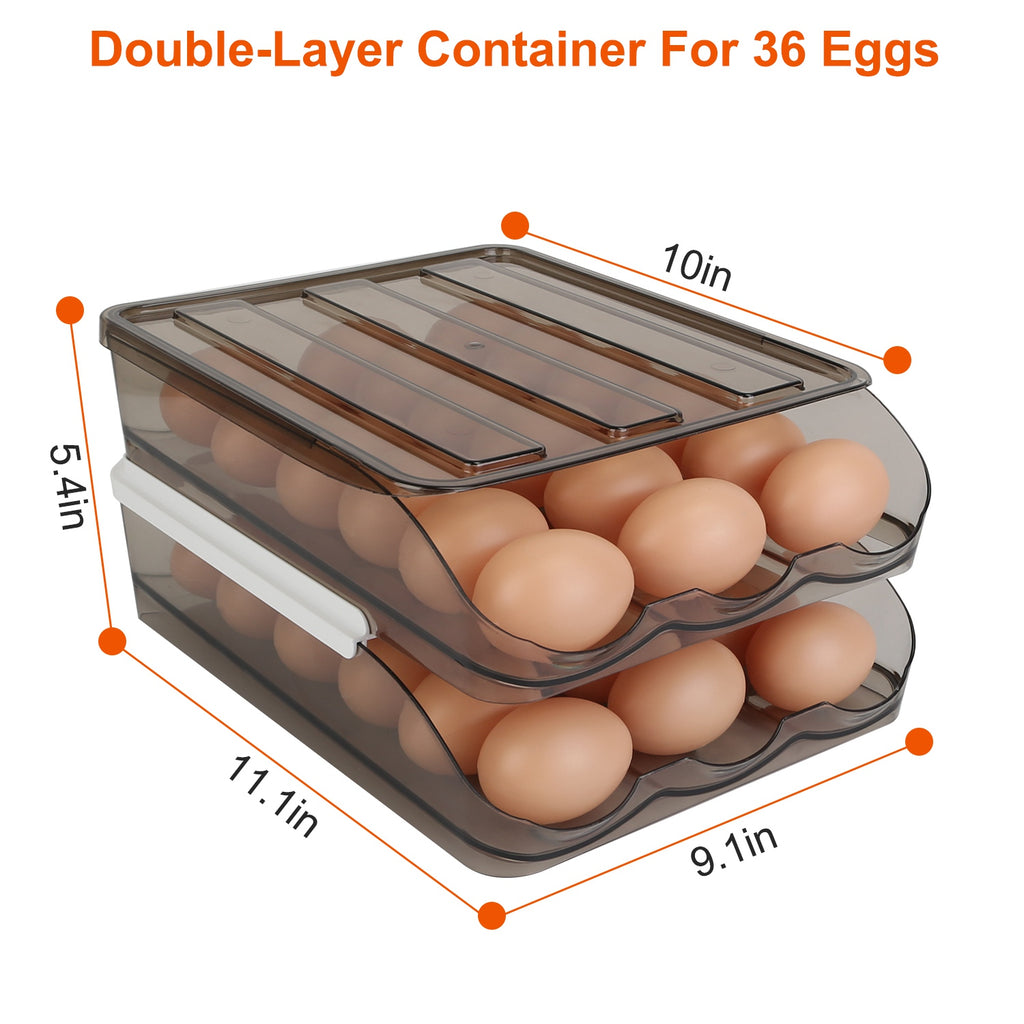 Glide & Stack Rolling Egg Dispenser (36-Egg Capacity)