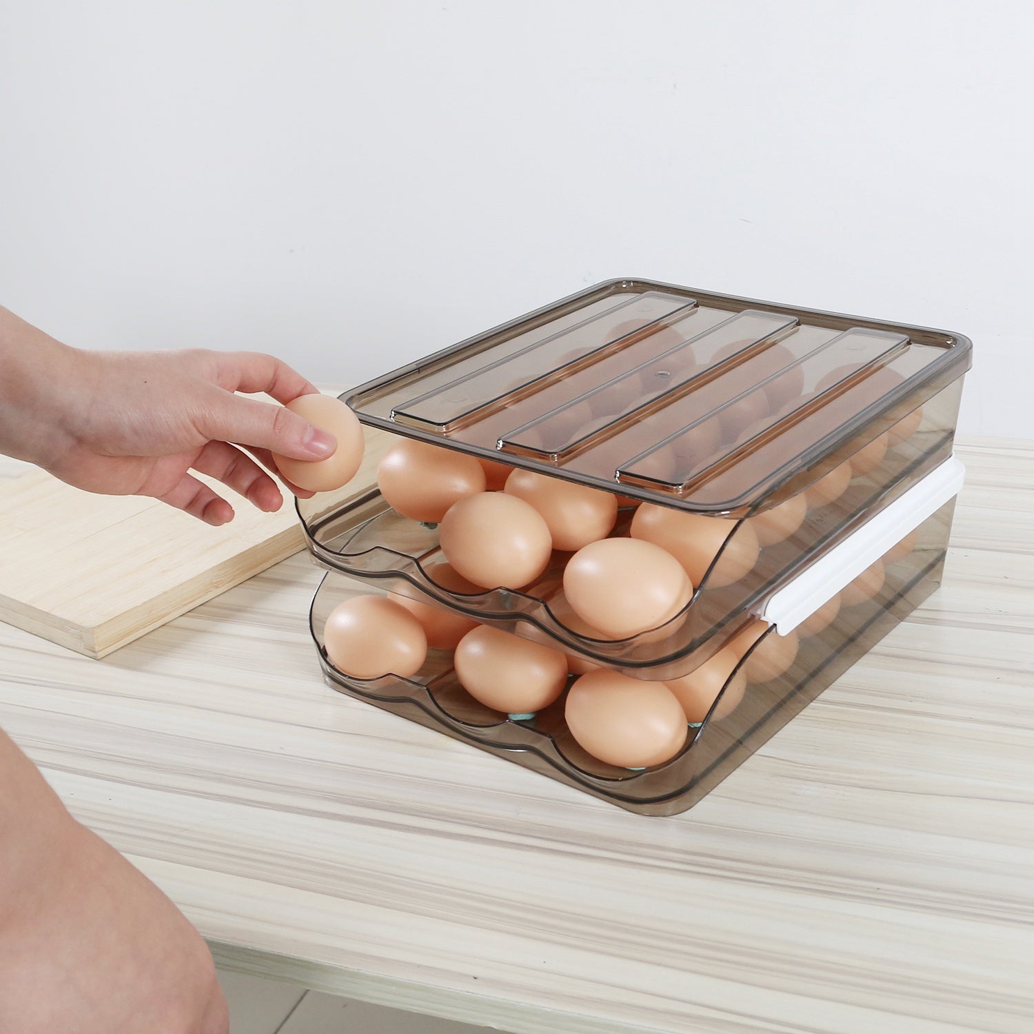 Glide & Stack Rolling Egg Dispenser (36-Egg Capacity)